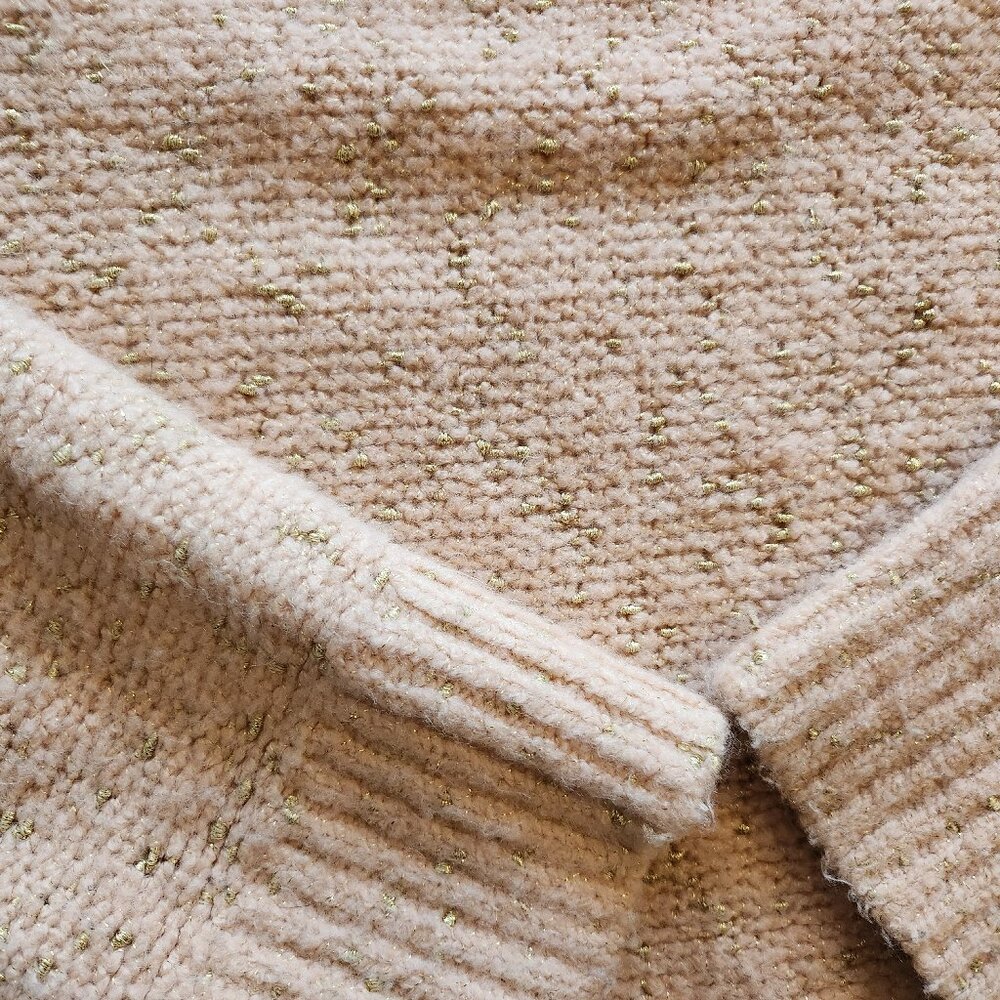 Calvin Klein Pink and Gold Fleck Sweater - XL